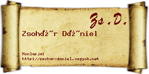 Zsohár Dániel névjegykártya