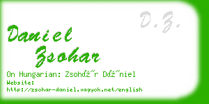 daniel zsohar business card